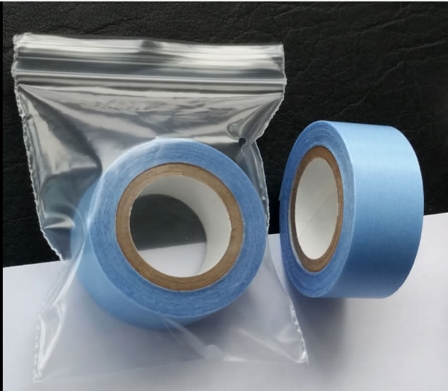 gold blue tape roll